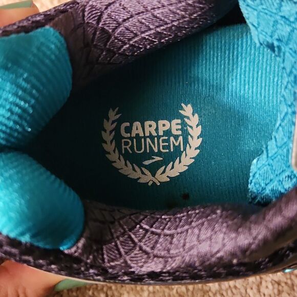 Brooks Ariel 16 Running Shoes Sneakers Gray & Turquoise Blue Women's Size 10 - Picture 8 of 11